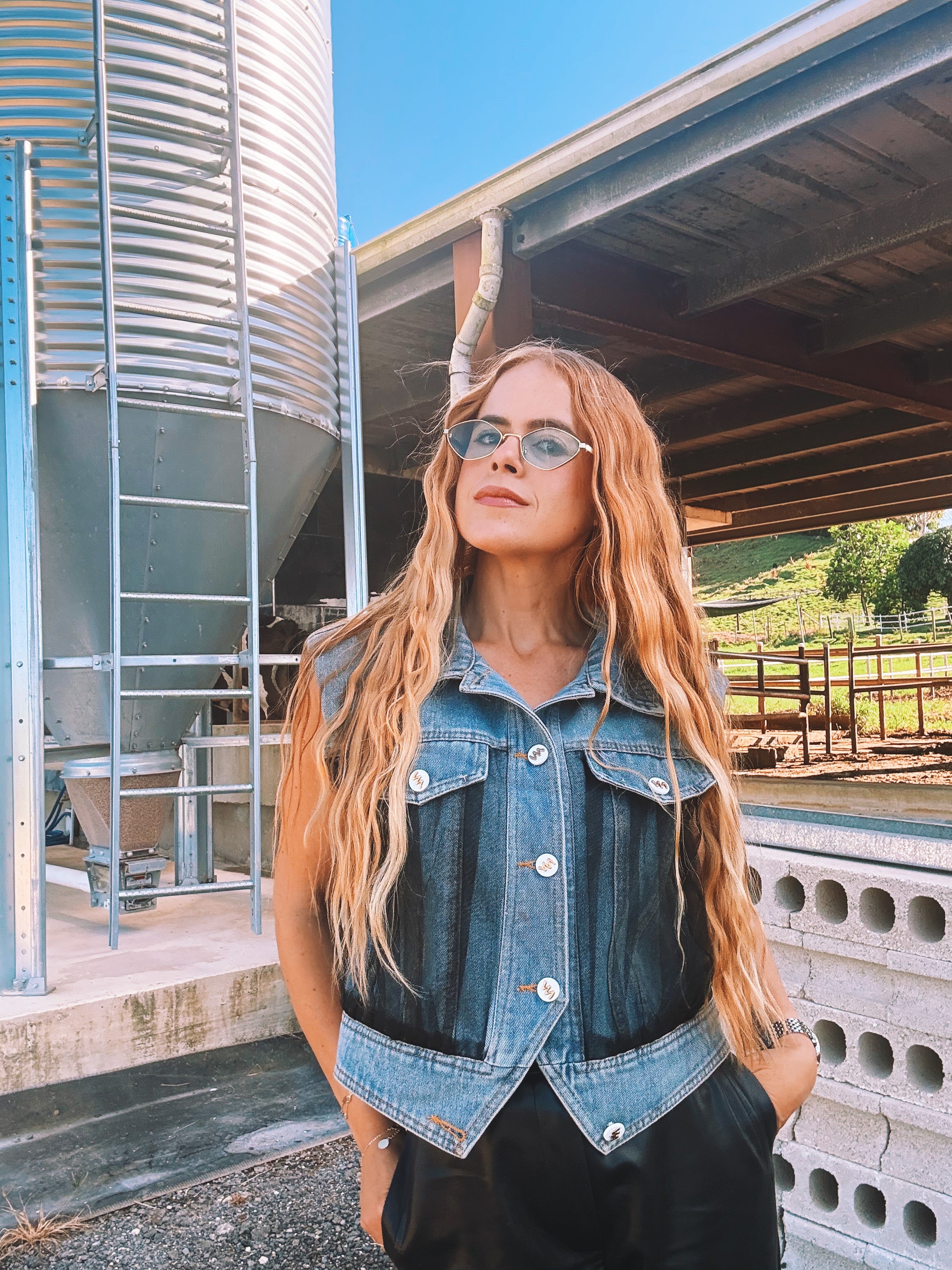 Denim & Tulle Vest