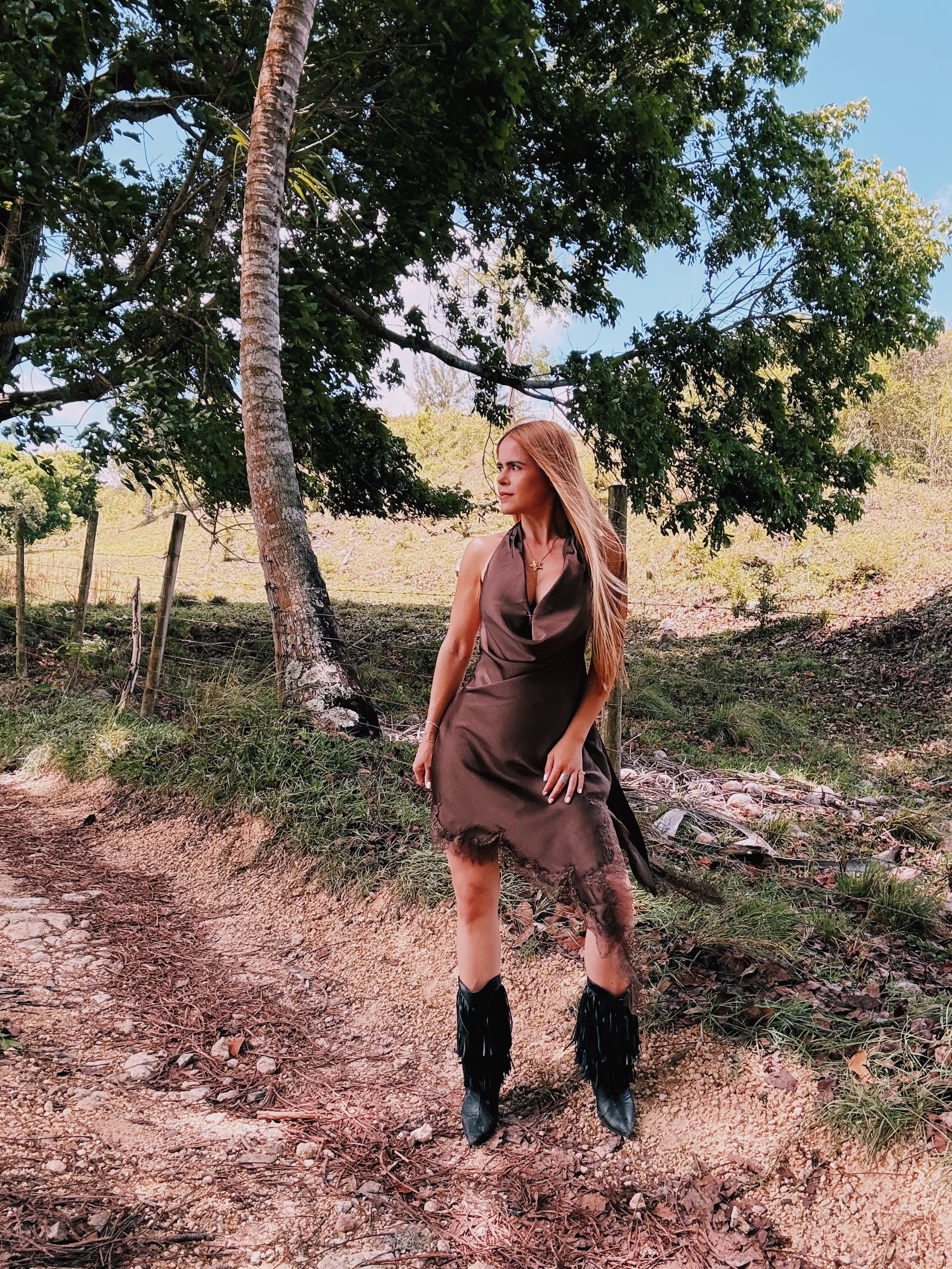 Rosalinda Satin Dress