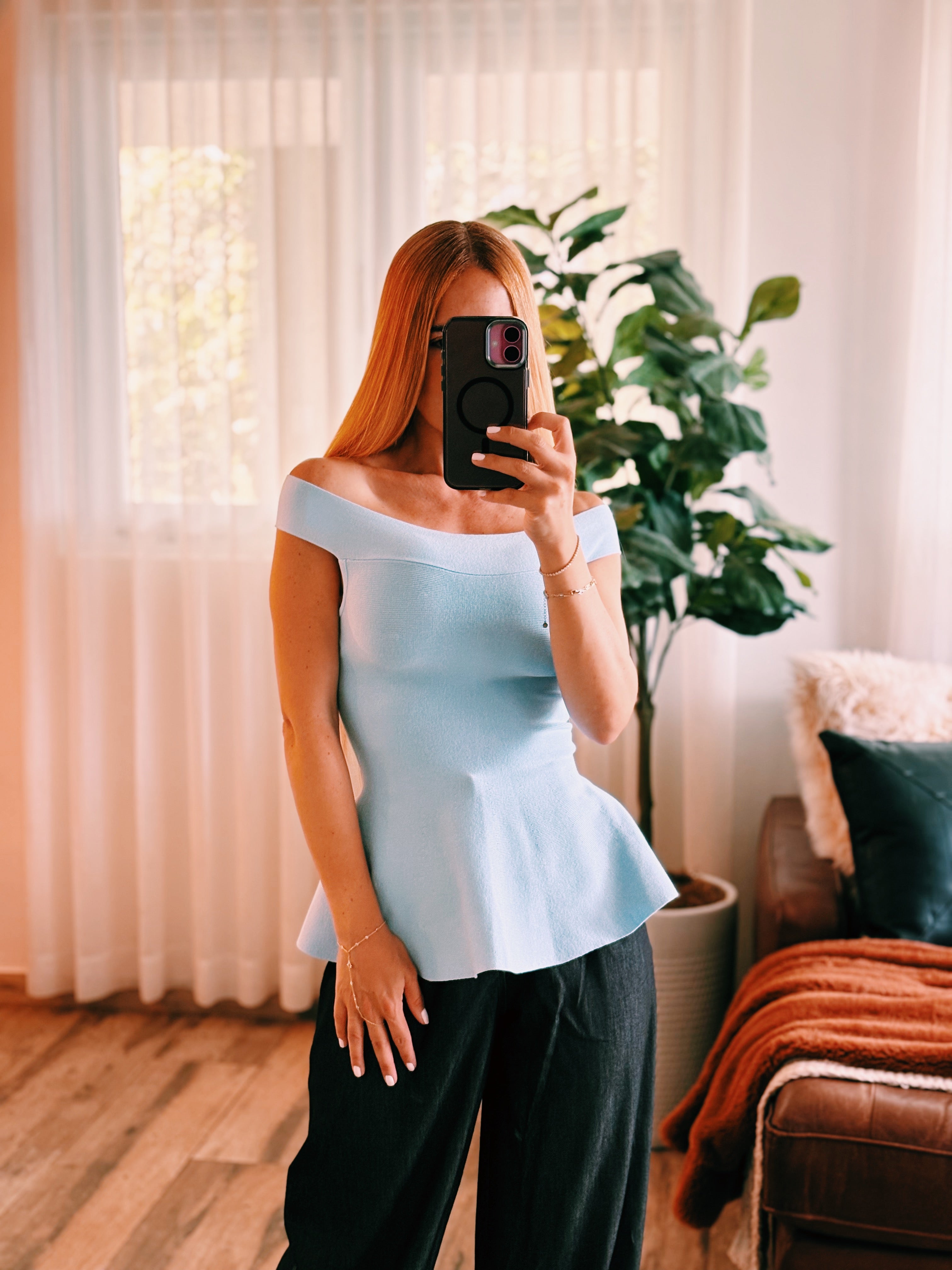 Marietta Peplum Top