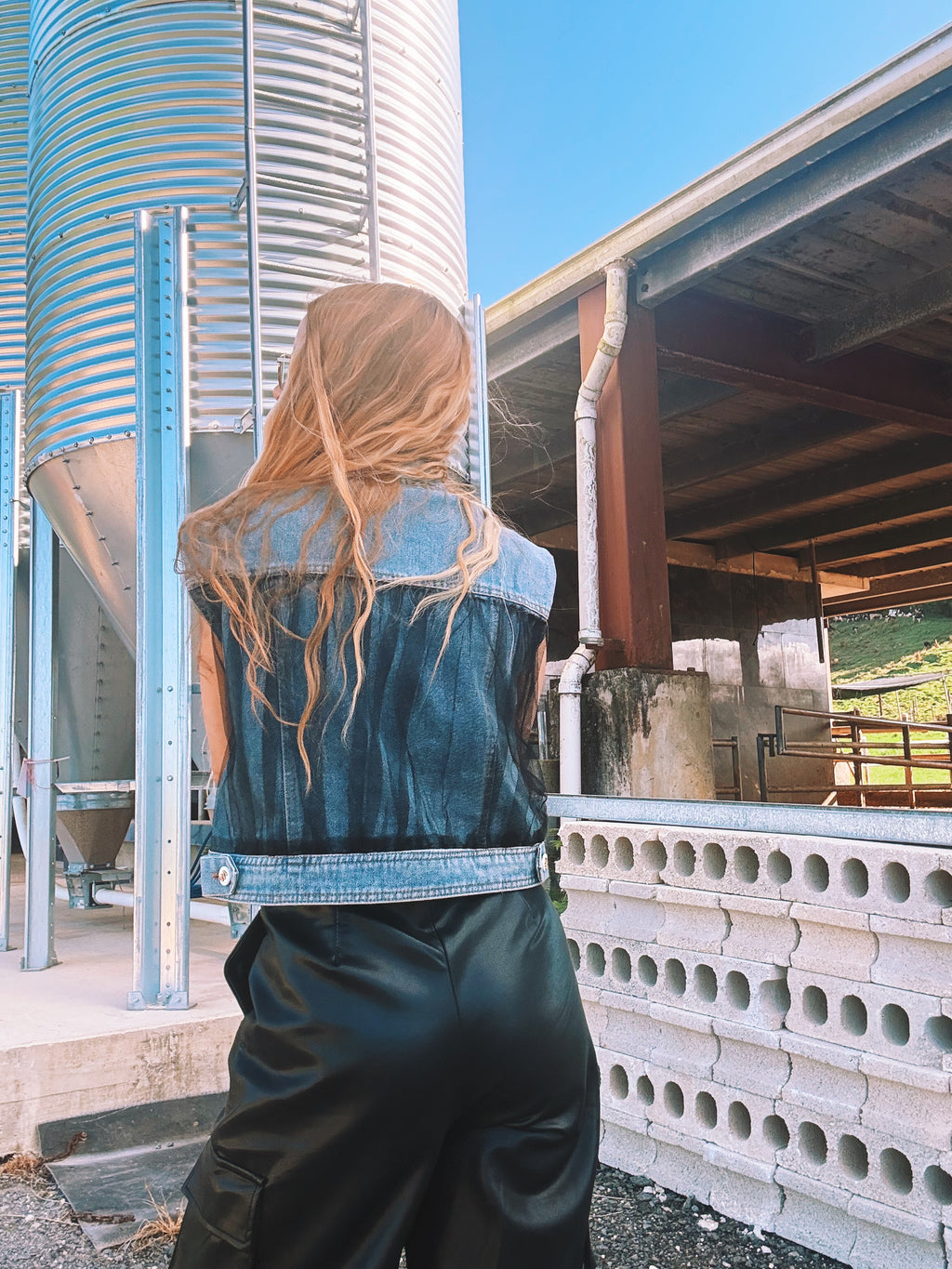 Denim & Tulle Vest