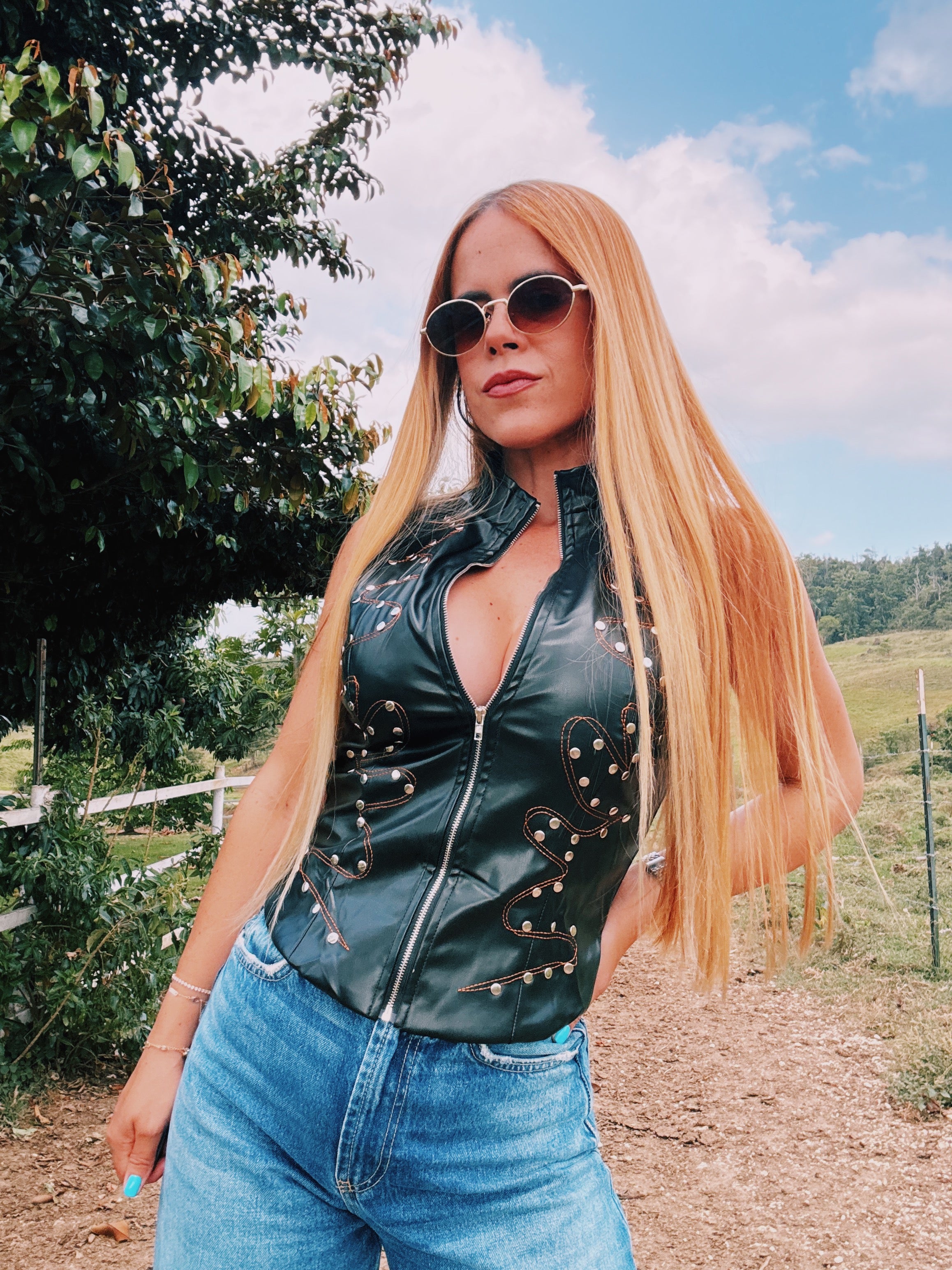Dulcinea Faux Leather Vest