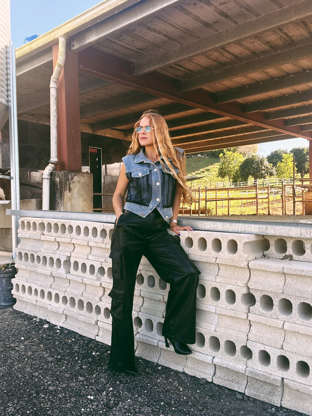 Denim & Tulle Vest