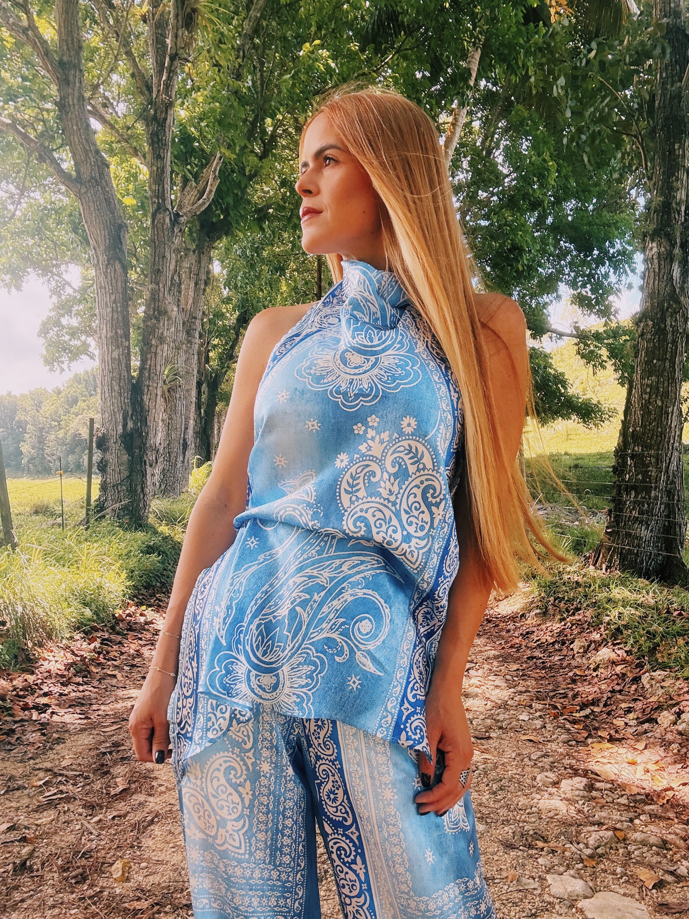 Paisley Satin Set