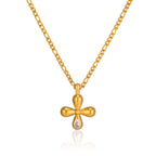 Clover Cross Cubana Necklace