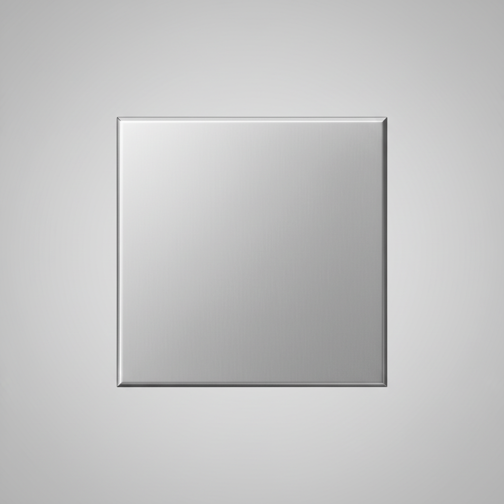 Silver square simple plain